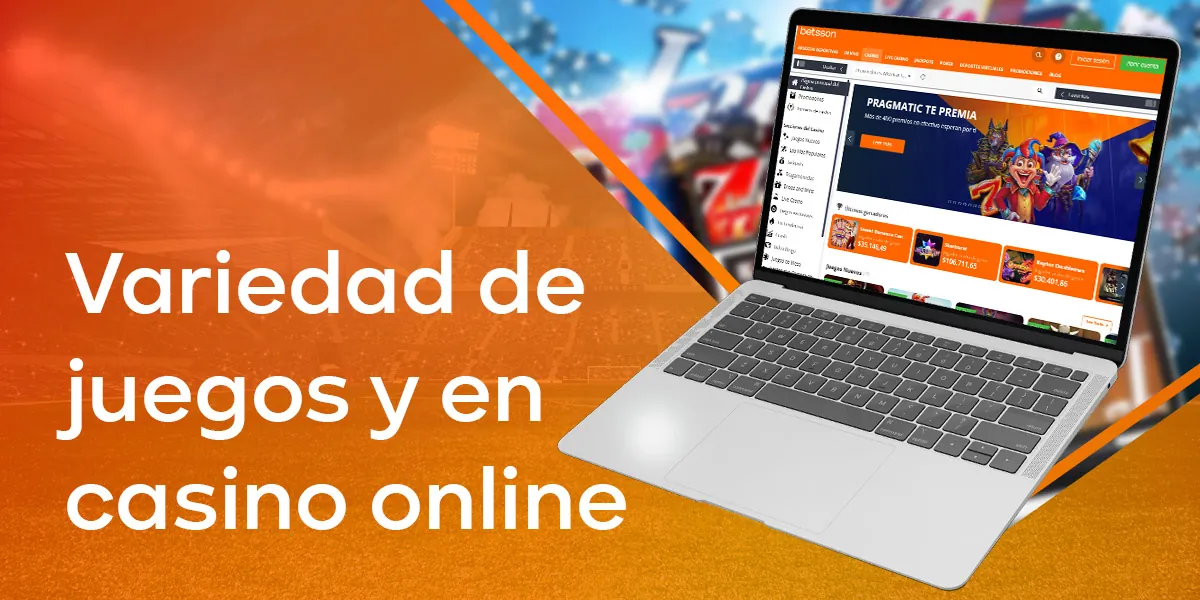 Variedad de juegos en el casino en línea